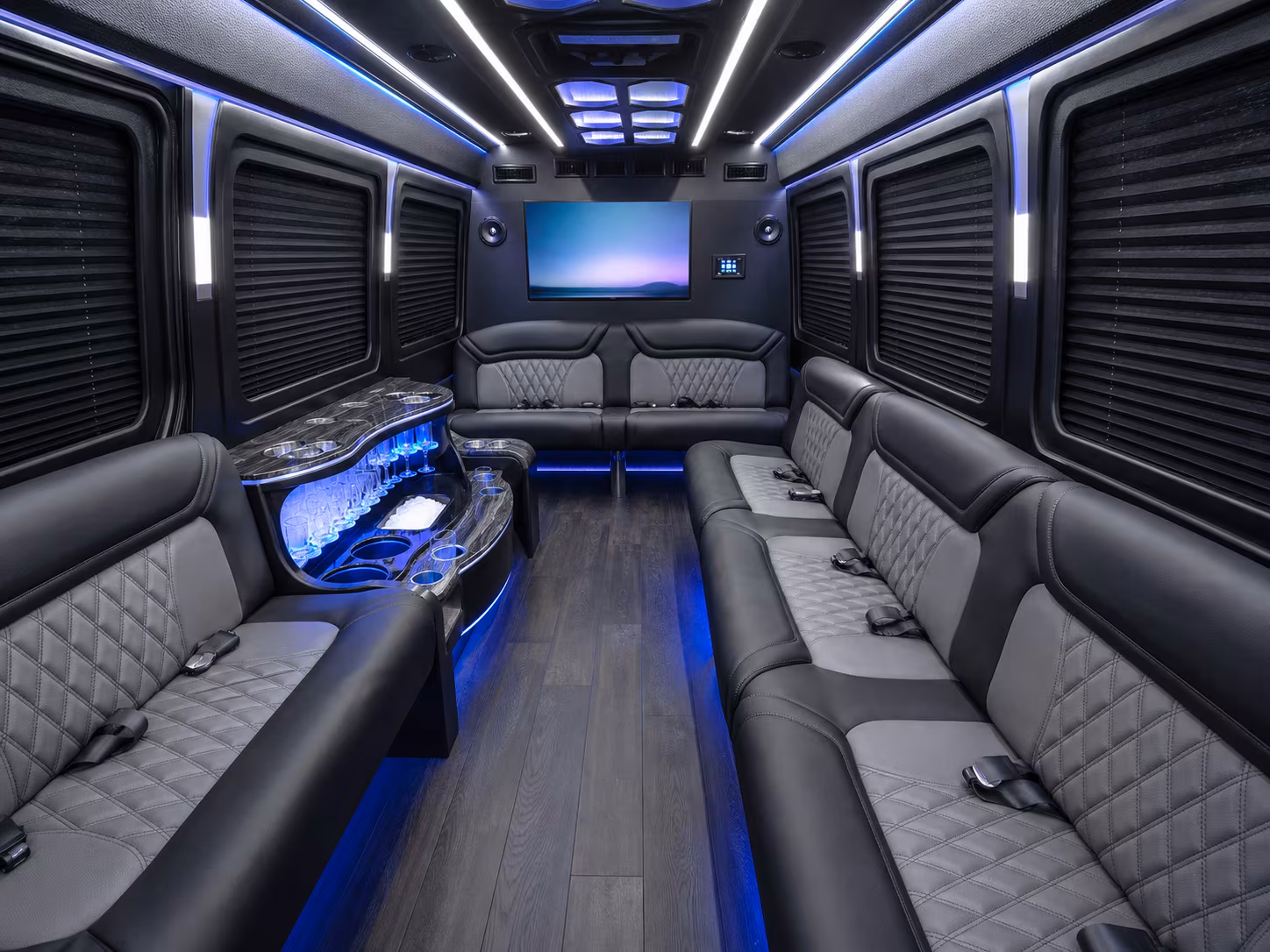 vancouver 30 passenger party bus interior