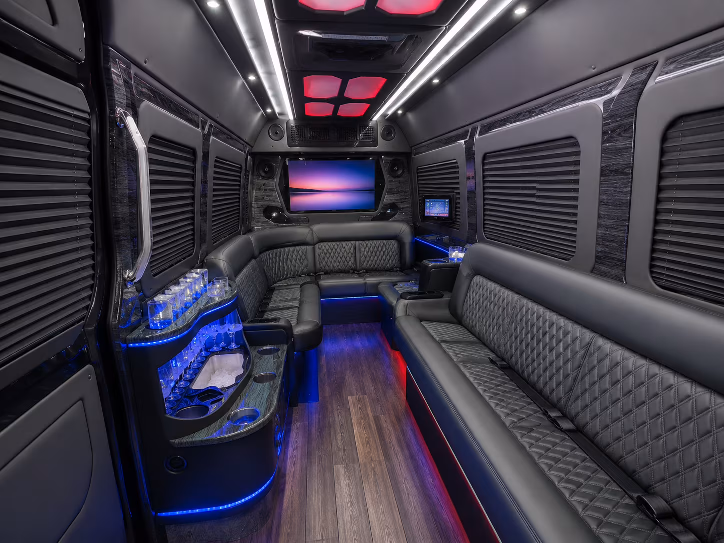vancouver 40 passenger party bus interior