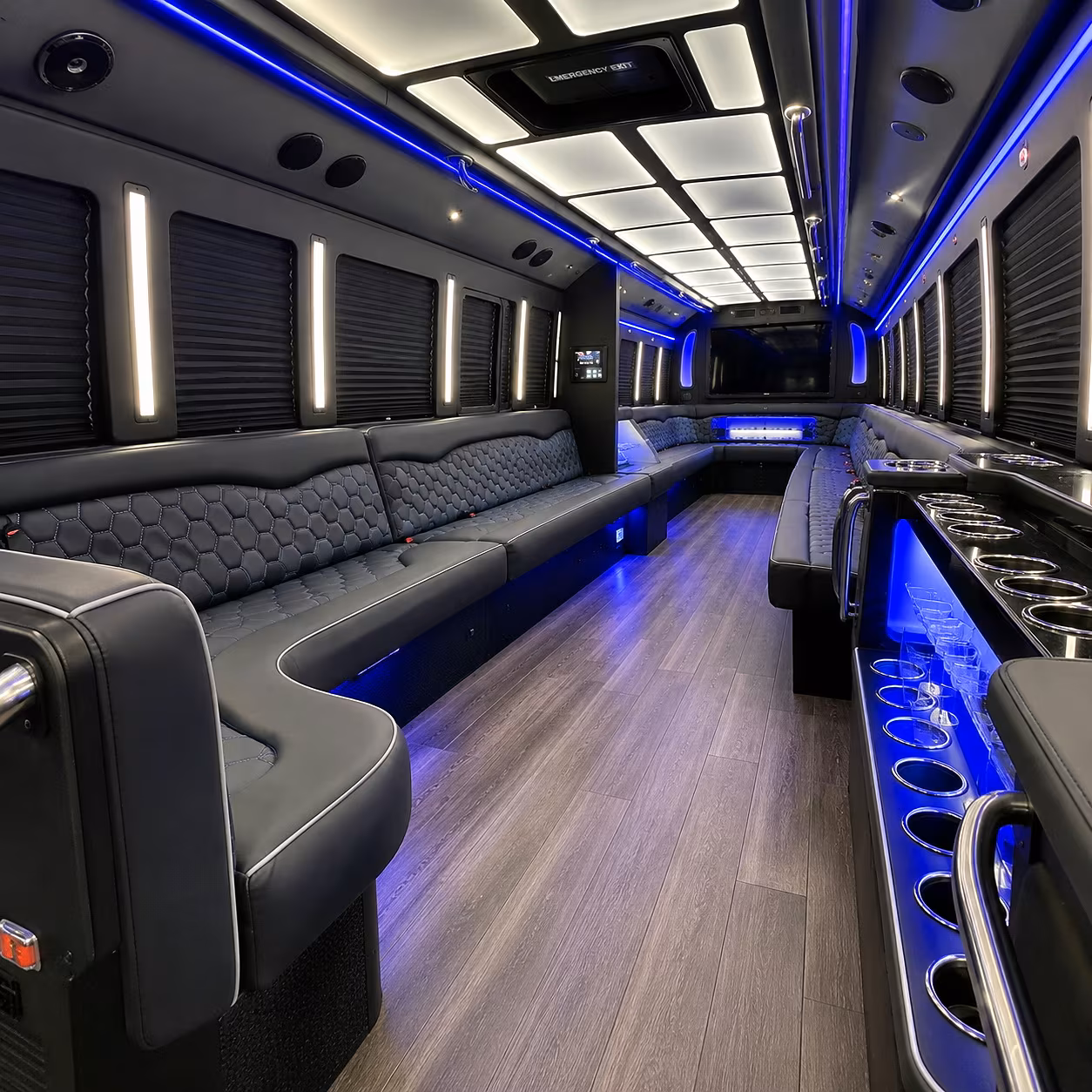 vancouver party bus rental interior